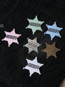 复古新奇美式游戏盾形徽章（男士款） - 橄欖綠 - 查看 9