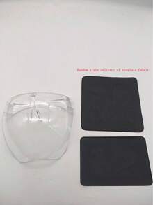2pcs - (Comes With A Piece Of Eyeglass Cloth) Anti Fog Face Mask Protective Screen, With Both Splash And Drip Resistant Design - Transparent Polycarbonate Face Shield , Kitchen, Outdoor, Salon, Laboratory And Other Places - Easy To Wear And Clean, - A - View 10