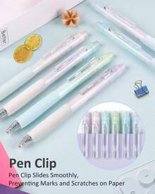 Erasable Pens, 6 Pack Fine Point 0.5mm Black Erasable Gel Pens With 360°Rotating Erasers, Make Mistakes Disappear, Comfort Grip For Drawing, Writing, Planning, And Crossword Puzzles (Black Ink) - Màu A - Xem 7