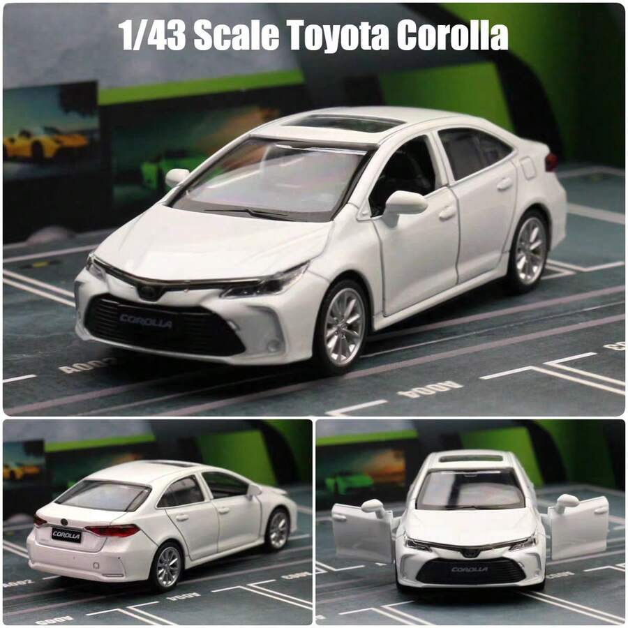 TOYOTA 1:43 丰田卡罗拉合金压铸车模,行驶顺畅,车门可开,收藏玩具,节日礼物 - 彩色 - 查看 1