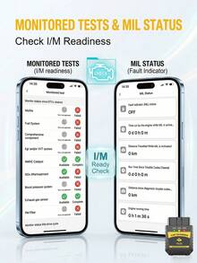 OBD2 Bluetooth Wireless Car Diagnostic Scanner Tool Compatible With IOS And Android, Performance Testing, Bluetooth 5.4/4.0, Vehicle Fault Code Reading And Clearing, Real-Time Data, Dedicated App - A - View 8