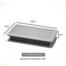 1/2 Cup Silicone Freezer Tray With Lid - Silicone Freezer Mold, Set Of 1, For Preparing And Freezing Various Sauces And Other Dishes, Makes 6 Frozen Cubes Of 1/2 Cup Size - Multicolor - View 16