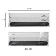 3pcs Black, White & Gray Nail Files, Durable Nail Shaping & Buffing Tools - Multicolor - View 7
