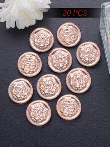 20pcs Vintage Embossed Round Metal Buttons, Suitable For Suits, Jackets, Uniforms - Gold Decorative Sewing Buttons For Men And Women Clothing - Multicolor - View 17