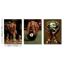1/3pcs Set Unframed African Woman Playing Chess 8 Balls Fashion Canvas Poster Luxury Afrocentric Wall Art Print Aesthetic Decor Painting For Dorm,Living Room,Bedroom,Modern Home Decoration - A - View 14