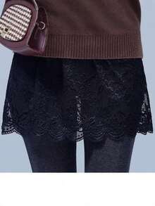 1pc Women Lace Extended Mini Lace Slip Skirt,Travel Essential,Beach Towel - Multicolor - View 8
