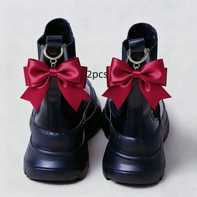 2pcs Handmade Woven Bow Satin Metal Buttons, Bag Shoes Decor DIY Pendant Accessories, Multiple Colors Available, Perfect Bag Shoes Accessory, Shoe Rack, Storage Essential, Outdoor, Garden, Travel Must-Have, Portable, Beach Essential, Graduation Season, Graduation Ceremony, Graduation Gift, Congratulations On Graduation, Graduation Party, Outstanding Graduate