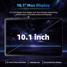Qetupa Tablet Android 15 de 10.1 pulgadas, 4GB RAM+64GB/128GB ROM, Procesador Octa-Core MTK 6762 2.0GHZ, Pantalla Táctil IPS HD(1280x800), Cámara Frontal 5MP&Cámara Trasera 13MP, Batería 6000mAh, 802.11ac WIFI5 2.4G+5G, BT 5.2, GPS - Azul - View 3