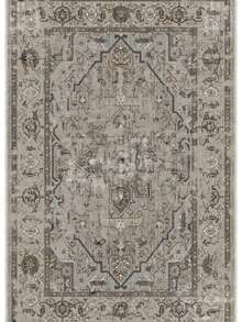 Modern Round Washable Non-Slip Area Rug – Thin Soft Living Room Carpet, Kitchen Rug & Runner, Home Decor Rug - Grey - View 6