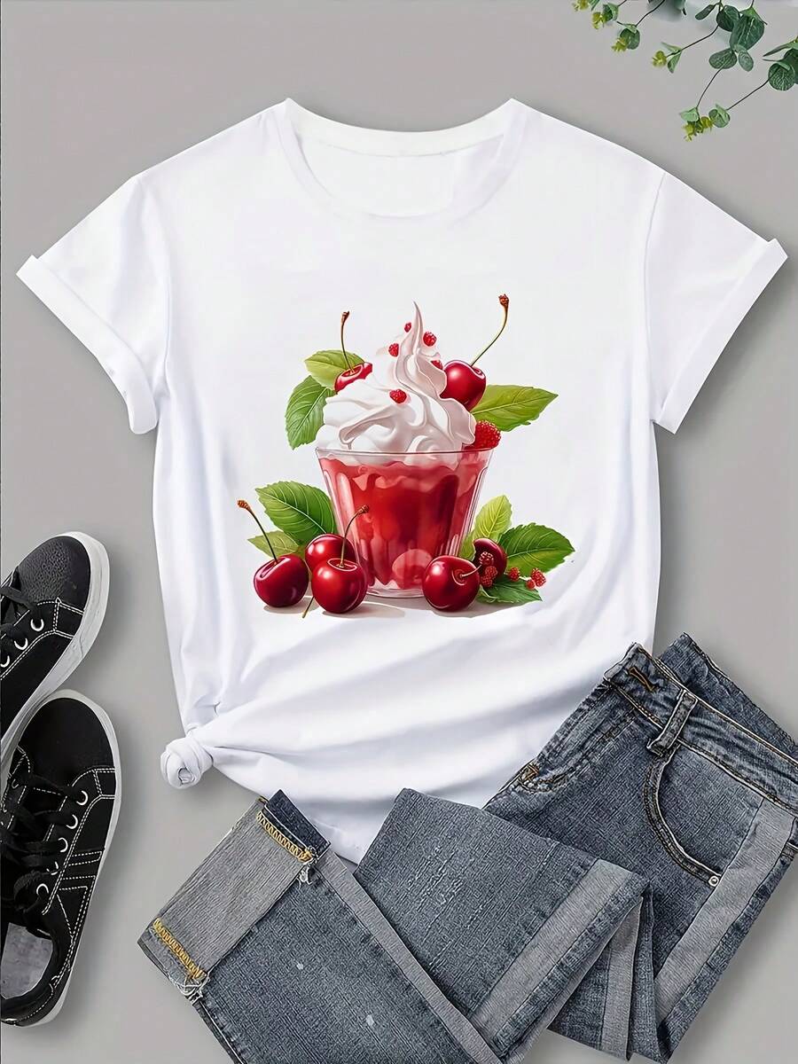 Women T-Shirts - [White] - View 1