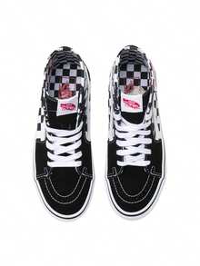 Vans 2026 夏季新款 SK8-Hi 锥形棋盘格男女通用休闲运动鞋 VN0A4U161AA - 黑與白 - 查看 5