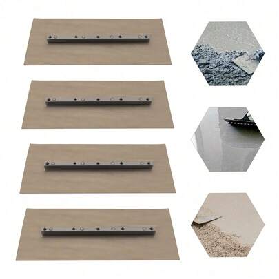 Concrete Trowel, 4-Piece Concrete Trowel, Gold Concrete Trowel 35.5cm X 15cm