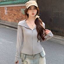 Women Lightweight Jackets - Ivory White - View 8