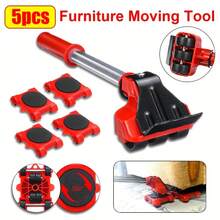 5件組家具搬運工具組，附360°旋轉墊，金屬結構，方便抬起沙發與家具 - red - 查看 1