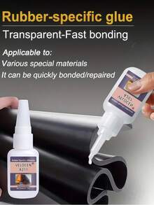 橡胶专用粘合剂，适用于各种橡胶材料，透明快干型，高强度，快干型，修补粘合剂，耐高低温，强力粘合剂，滴管式，精准定位粘合剂，牢固耐用，修补胶条，适用于轮胎气垫、塑料、亚克力、金属、木材、杯子、茶壶、桌垫、架子、瑜伽器材、球类等。 - 21克 - 查看 12