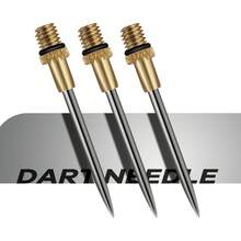 HUANQU Set de 6 puntas de dardo de repuesto, disponible en 2 colores (oro y plata), material de cobre 2BA, puntas de dardo universales (con anillos O), antideslizante, lanzamiento preciso, adecuado para dardos blandos o duros, opción ideal para entusiastas de los dardos, regalo perfecto - Multicolor - Ver 5