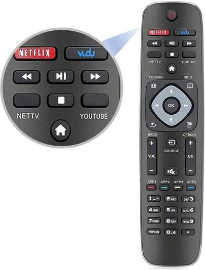 Universal Remote PHI-958 Compatible With All  Smart TV URMT39JHG003 YKF340-001 YKF340001