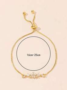 Flower Pulling Bracelet For Women Valentines,Mom,Mother,Mother's Day,Gift - Yellow Gold - View 2