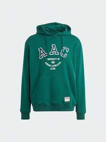 Adidas 男士经典印花舒适休闲卫衣，IM4576 - 森林綠 - 查看 1