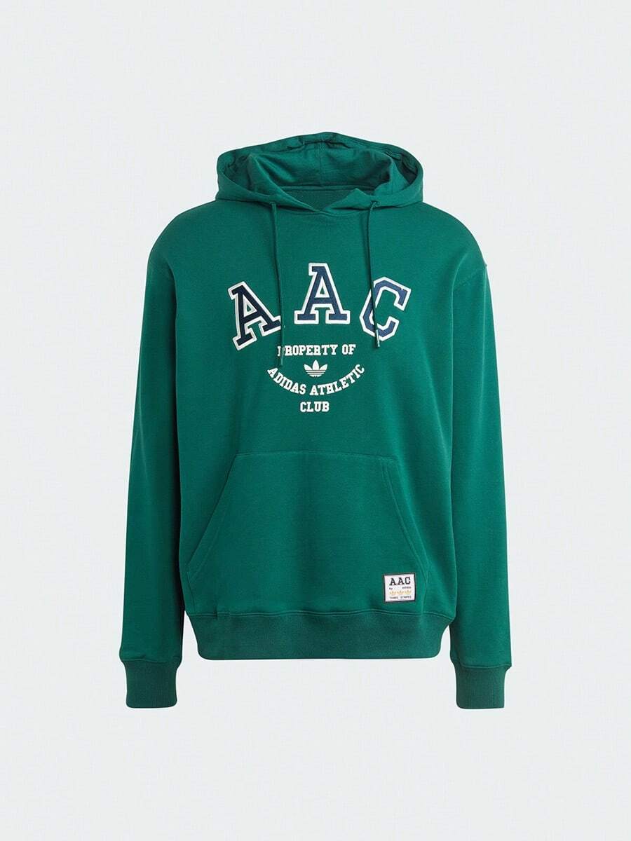 Adidas 男士经典印花舒适休闲卫衣，IM4576 - 森林綠 - 查看 1