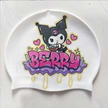 SANRIO Cască de înot unisex din silicon cu picătură de apă, cască de înot impermeabilă cu bule, mărime mare, potrivită pentru femeile cu păr lung - A - Vizualizare 12