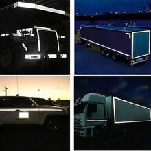 1pc 10m Car White Fluorescent Reflective Tape, Can Be Used As Collision Warning Sticker, Red And White Reflective Stripe, Suitable For Cars, Motorcycles, Outdoor Use, High Visibility, Strong Adhesive, Durable, Vehicle Safety Warning Identification - Fluorescent Reflective Tape - View 7