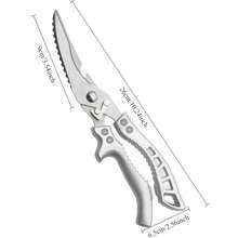 Multifunctional Kitchen Scissors/Ergonomic Grip, Ambidextrous, Perfect For Cutting Chicken, Chicken Bones, Fish, Meat/Descaling Fish Kitchen Tool From Kitchenware Science - Multicolor - View 9