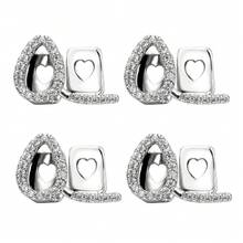 Bộ 1/2/4 chiếc răng giả kiểu Hip Hop mới với mặt dây chuyền hình ngôi sao đính đá Cubic Zirconia, kiểu dáng micro pave cho cả hàm trên và hàm dưới, dành cho nam và nữ. - Nhiều màu - Xem 25