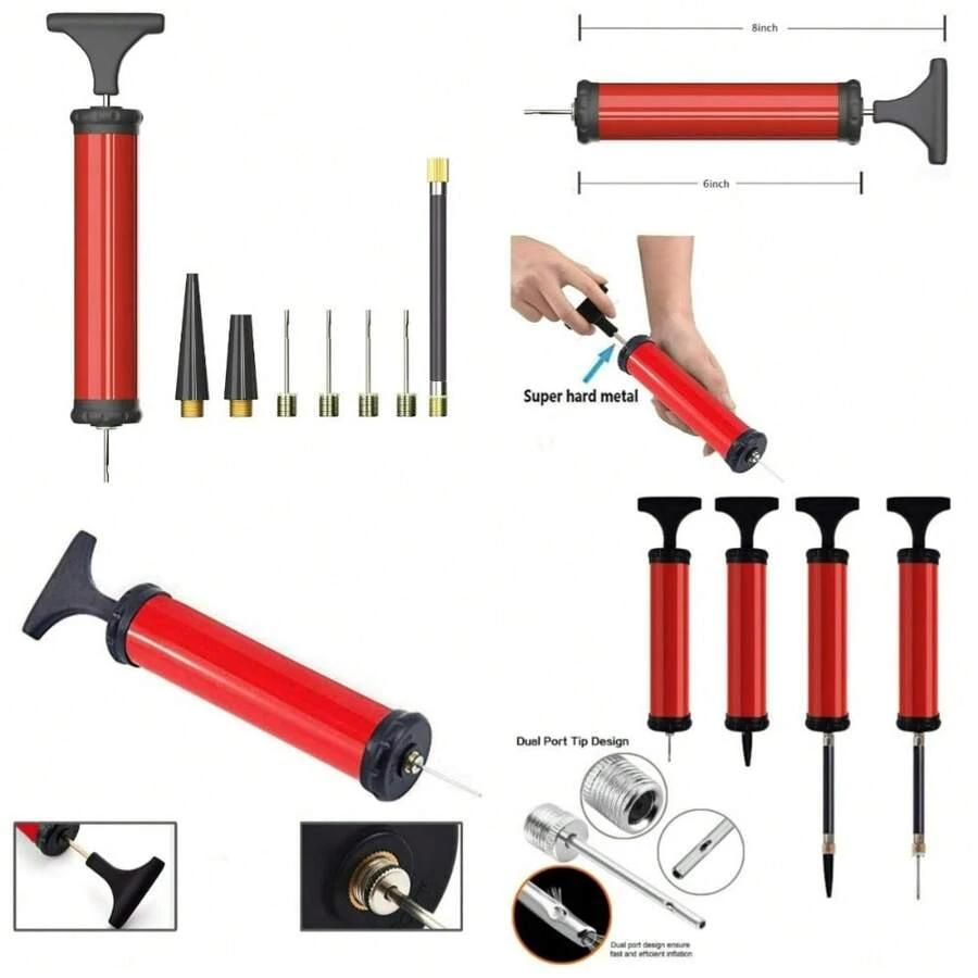 Portable Air Pump For Balls With 4 Needles 2 Nozzles Extension Hose For Basketball Football Volleyball Soccer Ball Inflator - 1 - View 1