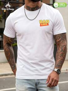 Disney Men's 100% Cotton Toy Story "Dad Life" Retro Casual T - Shirt - 白色 - 查看 2