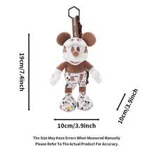 迪士尼米奇牛仔豹子趣味科学系列毛绒包挂饰，可爱毛绒动物吊坠，柔软卡通装饰，可挂在背包和手提包上，日常包包挂饰，迪士尼粉丝和收藏家的完美礼物 - 褐色 - 查看 7