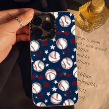 Funda para teléfono con estampado de béisbol y estrellas, compatible con Samsung, Apple, VIVO, OPPO, , Transsion, ,  y Honor. Fabricada en TPU, ofrece protección a prueba de golpes y caídas. Un regalo ideal para familiares y amigos. - La luz de luna blanca - Ver 4