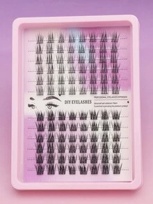 2 Styles Mixed Natural DIY Cluster Eyelashes, Soft Wispy Individual Lash Extensions, Reusable Lightweight False Lashes For Beginner Daily Wear & Office Makeup - C - View 5