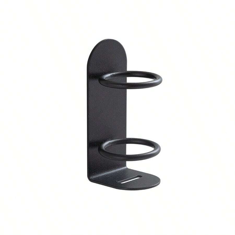 1pc No Drill Electroplated Iron Wall Mounted Suction Cup Toothbrush Holder, Bathroom Toothbrush Storage Rack