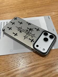 Ốp điện thoại màu đen phong cách Gothic cổ điển, hình thánh giá, tương thích với iPhone & Galaxy, ốp lưng điện thoại, ốp cho iPhone 17 Pro Max, vỏ bảo vệ, ốp điện thoại hình Chúa Giê-su, tương thích với iPhone 13/14/15/16, tương thích với điện thoại Galaxy, thích hợp làm quà tặng hoặc sử dụng cá nhân. - Nhiều màu - Xem 7