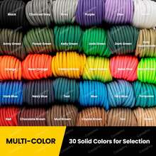 Paracord 2mm X 30M 3 Strand Core Type I 100% Nylon Braided Rope Heavy Duty For Dog Leashes, Bracelets, DIY Crafts, Outdoor, Camping | Versatile & Abrasion-Resistant - Multicolor - View 5