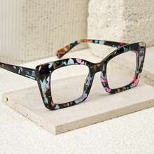 4pcs Large Frame Cat Eye Reading Glasses, Leopard Print Design, With Comfortable Spring Hinges, Suitable For Men And Women Daily Wear - White - View 3
