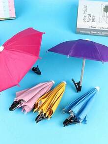 Mini Foldable Adjustable Phone Sun Shade, UV Protection, Solid Color Design, Portable For Food Delivery Riders, Motorcyclists, Outdoor Travelers, Cyclists, Beach Fishing - Multiple Styles - View 11
