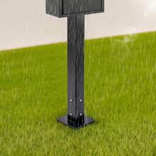 Futchoy Mailbox Post With Post Base, Mailbox Mounting Post, Mailbox Post For Outside - A - View 11