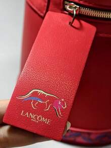 Lancôme Túi đựng mỹ phẩm hình trụ phiên bản giới hạn Lancome Năm con hổ, da đỏ, khóa kéo vàng, họa tiết da hổ, thiết kế thời trang, di động, phụ kiện trang điểm cao cấp phù hợp cho phụ nữ và thanh thiếu niên, có thể đựng mỹ phẩm và sản phẩm chăm sóc da, chế tác thủ công cao cấp của Pháp, bao bì quà tặng cao cấp, hình trụ, đựng đồ trang điểm thời trang và thiết thực, phù hợp cho túi xách, phòng tập thể dục, du lịch, chất liệu bền và có thể tái sử dụng, lý tưởng làm quà tặng sinh nhật, Giáng sinh, Ngày Valentine. - Đỏ - Xem 7