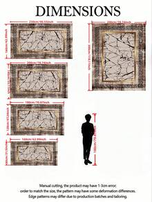 A Rustic Style Interior Decoration Carpet, Washable Indoor Carpet, Living Room Carpet, Sofa Carpet, Bedroom Carpet, Bedside Carpet, Room Floor Mat, Dining Room Kitchen Carpet, Outdoor Camping Carpet, Multi Size Carpet - Multicolor (A) - View 4