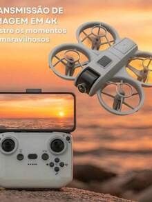 Drone Mini com Câmeras, Sensor de Evitação 180°, Fluxo Óptico, Estabilização, Luz LED e Manobras 360°, Drone Quadricóptero, Mini Drone Profissional, Drone Mini com Câmera HD  + 2 Baterias I Drone de Diversão para Criancas e Iniciantes - Visão 5