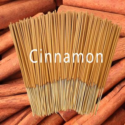Ciqcai 22cm Cinnamon Incense Sticks, Burn Time Approx. 45 Minutes, Suitable For Refreshing Indoor Air | Bedroom, Study, Living Room Fragrance Decor | Relax Mind & Relieve Fatigue | Elegant Bamboo Design, Warm Up Your Life | Portable & Easy To Use, Enjoy Slow Living Moments