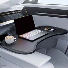 1pc Car Seat Folding Desk, Portable In-Car Laptop Steering Wheel Tray Table - A - View 8