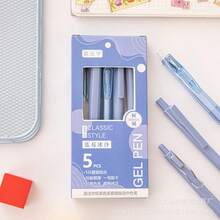 7pcs/Set ST Fine Tip Fountain Pen, Multi-Combination Set, Student Quick-Drying Calligraphy Brush Pen, Black Ballpoint Pen - Sets - View 3