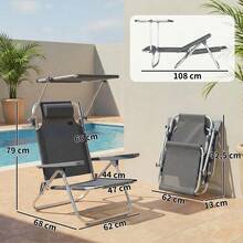 Patio Lounge Chair & Swing Chair - Dark Gray - View 8