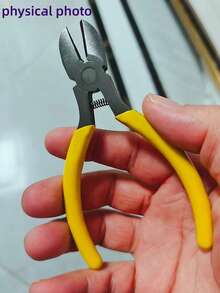1件装钢丝钳电缆切割工具，电工钳，园艺电气维修工具，碳钢切割器，螺纹切割防滑，适用于切割和加固弯曲易碎部件（黄色） - 黃色 - 查看 8