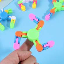 10 piezas Spinner de dedo transformable, Cadena de alivio de estrés Giroscopio mecánico, Spinner de dedo mecánico de color macaron cambiable, Spinner de dedo de cadena mecánica transformable (color aleatorio) - Multicolor - Ver 1
