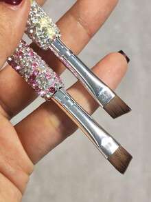 Set Alat Rias Portabel Mewah Berhiaskan Rhinestone, Kuas Alis Besar, Sisir Bulu Mata, Sisir Alis Spiral, Kuas Eyeliner Ultra Halus, Kuas Bulu Mata Multifungsi, Cocok untuk Mewarnai dan Merapikan Alis, Alat Rias Lembut, Hadiah Natal, Hadiah untuk Pacar, Hadiah Hari Ibu, Hadiah untuk Keluarga, Hadiah untuk Teman Sekelas, Desain Sangat Menarik - MultiWarna - View 4