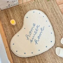 Thảm chữ cái độc quyền, độc quyền của Xihui, 1 tấm, thảm hình trái tim, thảm giả len, chất liệu mềm mại, bông xốp, thảm trang trí nhà đa năng, thời trang, sáng tạo, thích hợp cho phòng khách, phòng ngủ, lối vào, nhà bếp, phòng tắm, phòng chơi game, phòng học; có thể giặt máy và chống bám bẩn. - Nhiều màu - Xem 3